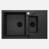 Lavello 1.5 vasche gocciolatoio Idrostile Florida 490x194 mm Grafite Met