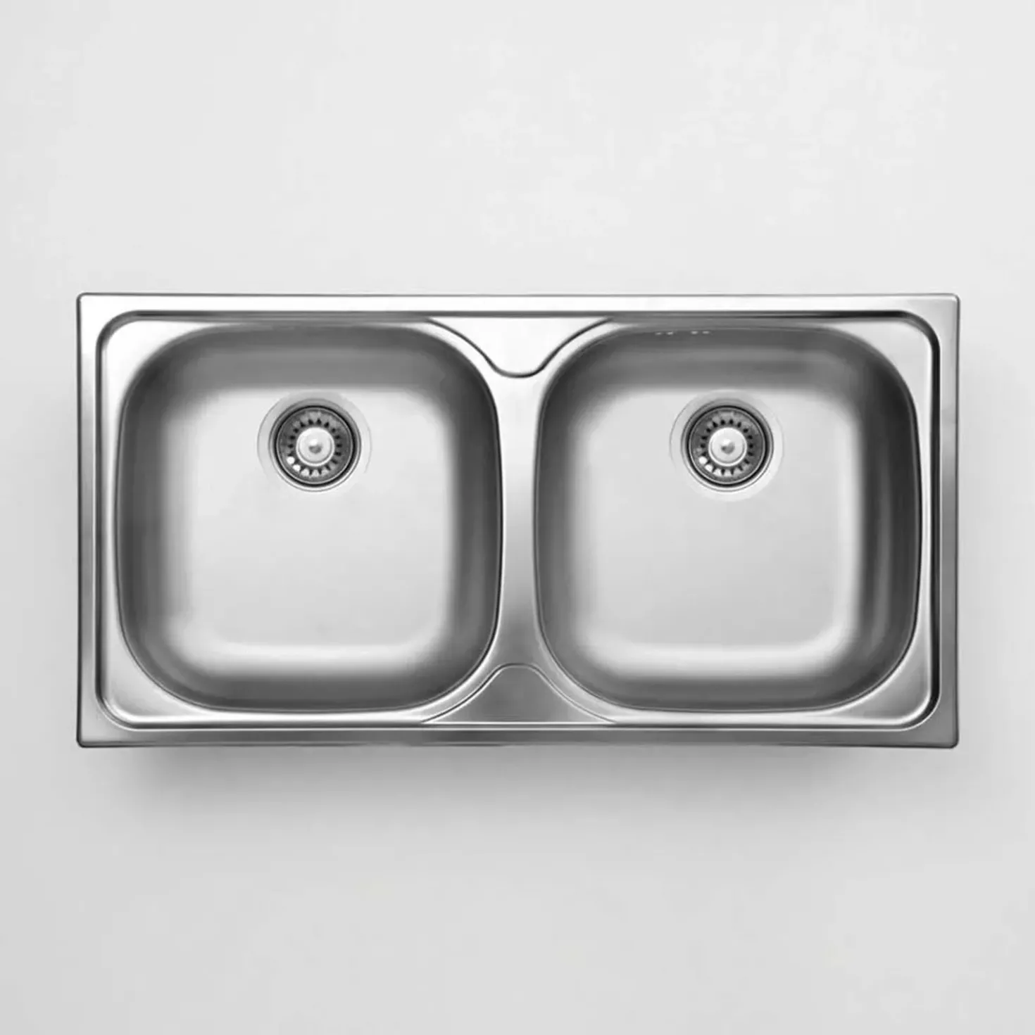 Lavello 2 vasche Idrostile Jobabo 435x150 mm acciaio inox