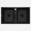 Lavello 2 vasche Idrostile Güines 500x220 mm Nero