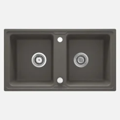Lavello 2 vasche Idrostile Martí 435x180 mm Antracite metallizzato