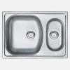 Lavello 1,5 vasche Idrostile Jobabo 440x150 mm acciaio inox