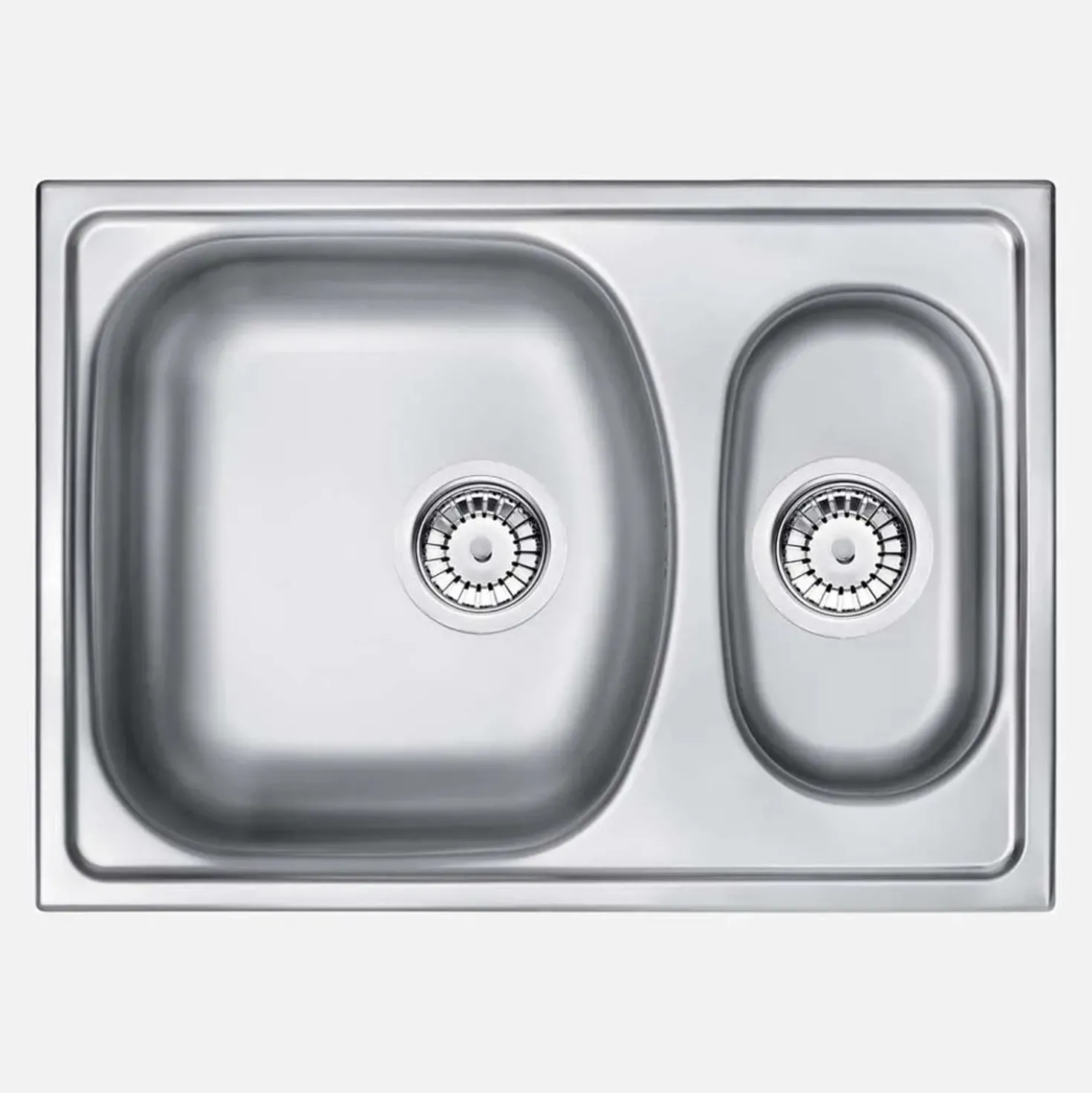 Lavello 1,5 vasche Idrostile Jobabo 440x150 mm acciaio inox
