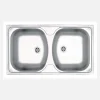 Lavello 2 vasche Idrostile Jatibonico 440x130 mm acciaio inox