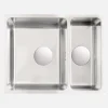 Lavello 1,5 vasche sottopiano Idrostile Cifuentes 440x200 mm spazzolato