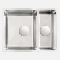 Lavello 1,5 vasche sottopiano Idrostile Cifuentes 440x200 mm spazzolato