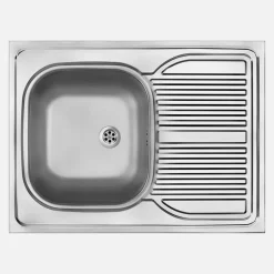Lavello appoggio 1 vasca gocciolatoio Guantánamo 600x160 mm acciaio inox