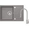 Lavello con rubinetto bocca elastica Idrostile Amancio 440x164 mm grafite met