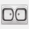 Lavello da appoggio 2 vasche Idrostile Guantánamo 600x140 mm acciaio inox