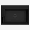 Lavello granito magnetico 1 vasca Idrostile sifone 520x220 mm nero