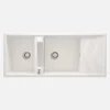 Lavello magnetico 2 vasche gocciolatoio Idrostile Guayos 500x224 mm Alabastro