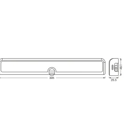 LED sottopensile cucina Ledvance Linear led flip sensor orientabile 4,5 W 270 lm