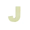 Lettera J decorativa in legno 12 cm
