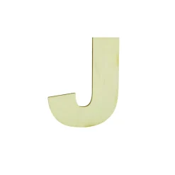 Lettera J decorativa in legno 12 cm