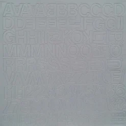 Lettere e numeri adesivi Letterfix bianco 304 pz