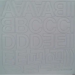 Lettere e numeri adesivi Letterfix bianco 173 pz