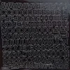 Letterfix alfabeto e numeri adesivi nero 12 mm