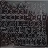 Letterfix alfabeto e numeri adesivi nero 18 mm