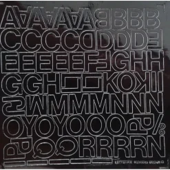 Letterfix alfabeto e numeri adesivi nero 18 mm