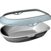 Lettiera gatti aperta con sacco para schizzi Sabbia 60x40x18 cm