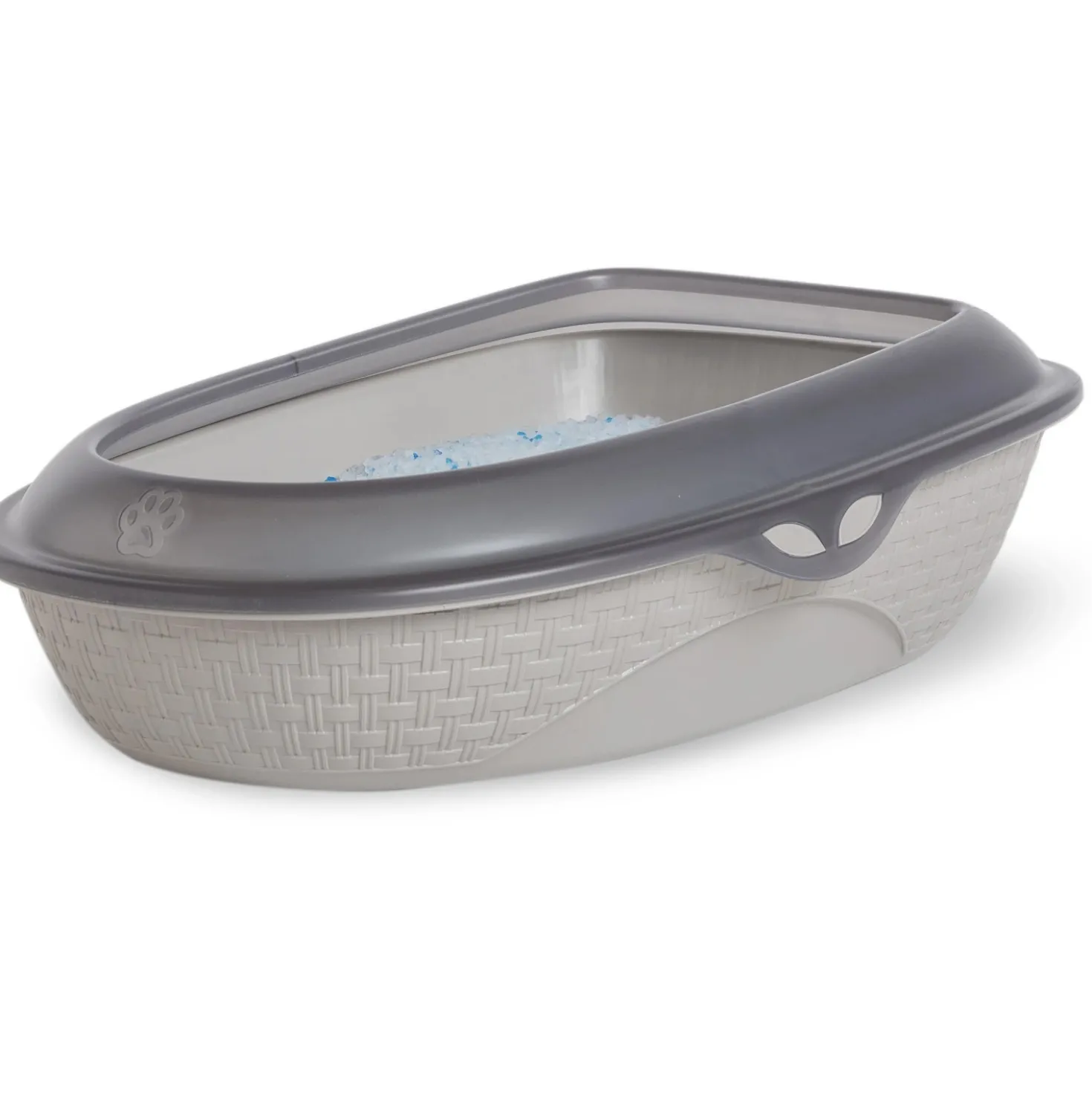 Lettiera gatti aperta con sacco para schizzi Sabbia 60x40x18 cm