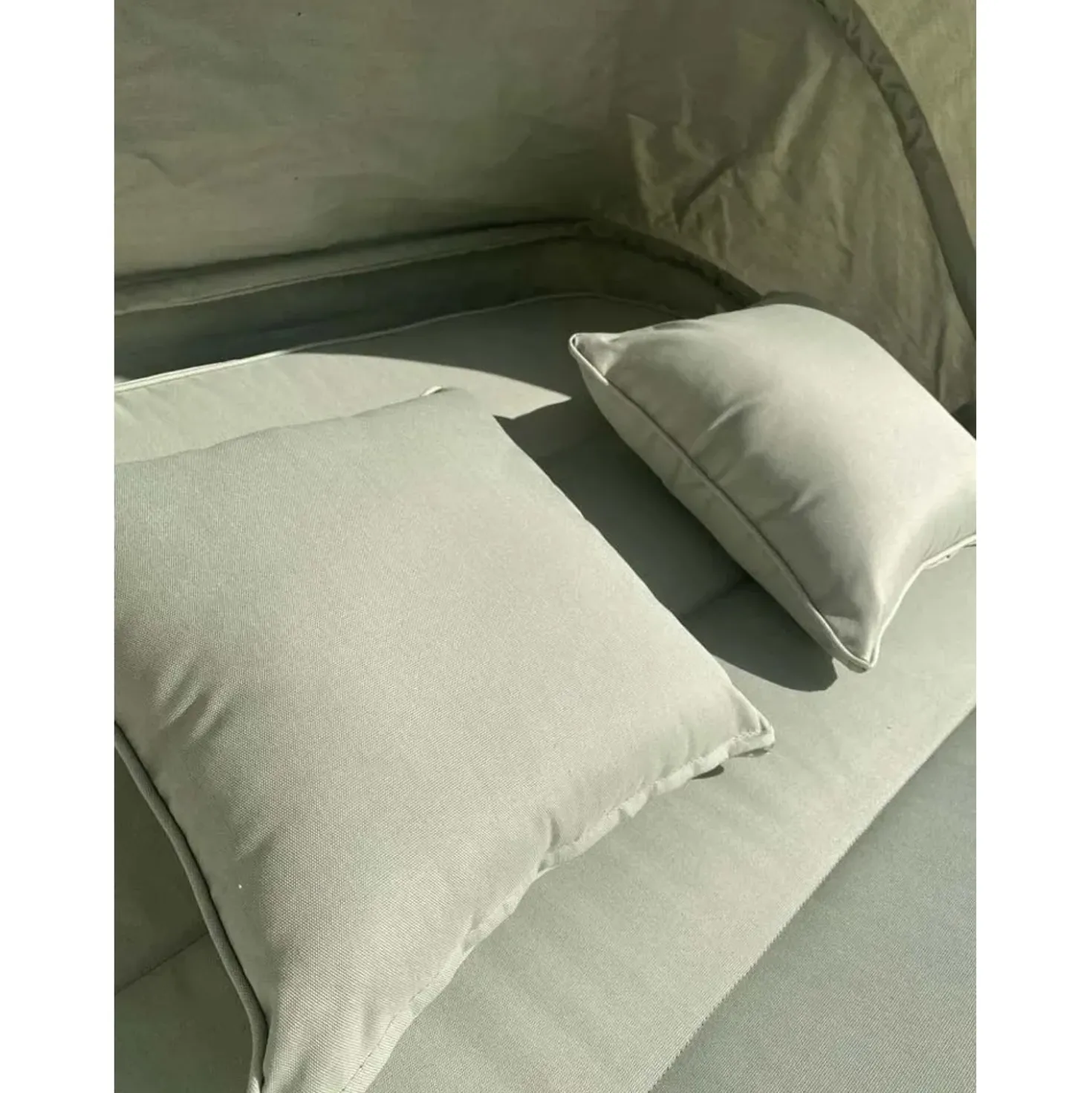 Lettino doppio Sunlounge Agapanthus in alluminio tortora 2 posti