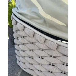 Lettino doppio Sunlounge Agapanthus in alluminio tortora 2 posti