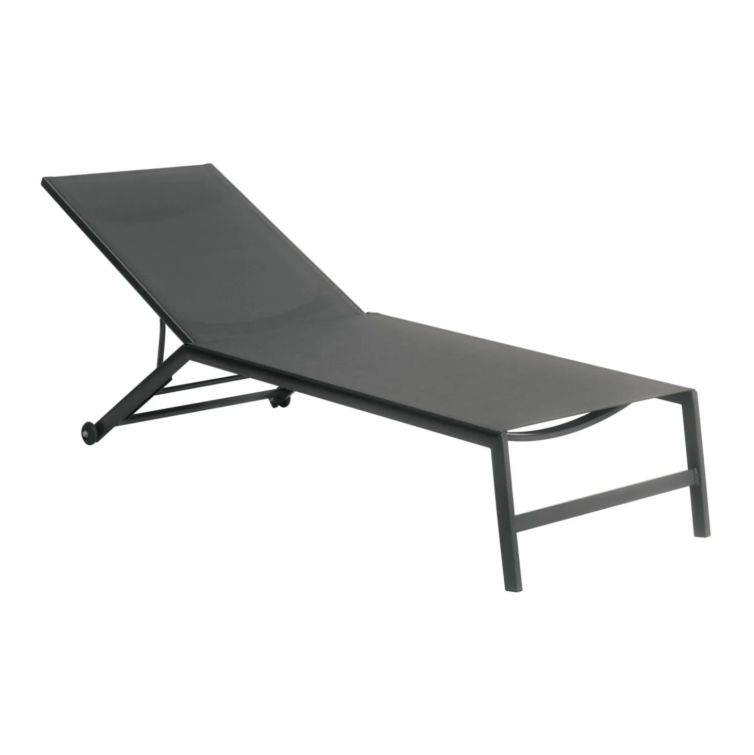 Lettino prendisole con ruote in alluminio e textilene 195x70x34 cm