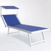 Lettino prendisole in alluminio blu Maiorca