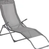 Lettino prendisole Pando Grigio 140x61x57-96,5 cm