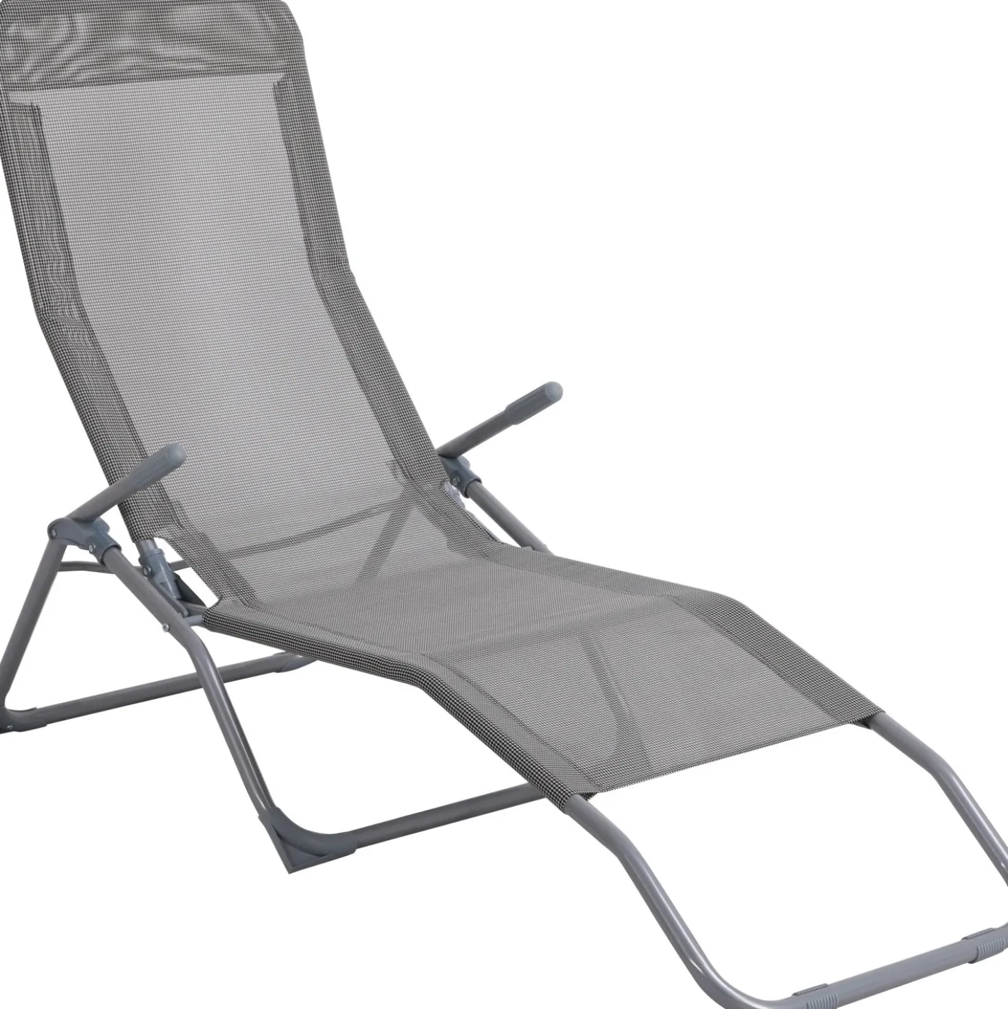 Lettino prendisole Pando Grigio 140x61x57-96,5 cm
