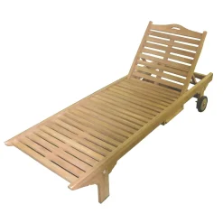 Lettino prendisole pieghevole in teak