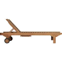 Lettino prendisole pieghevole in teak