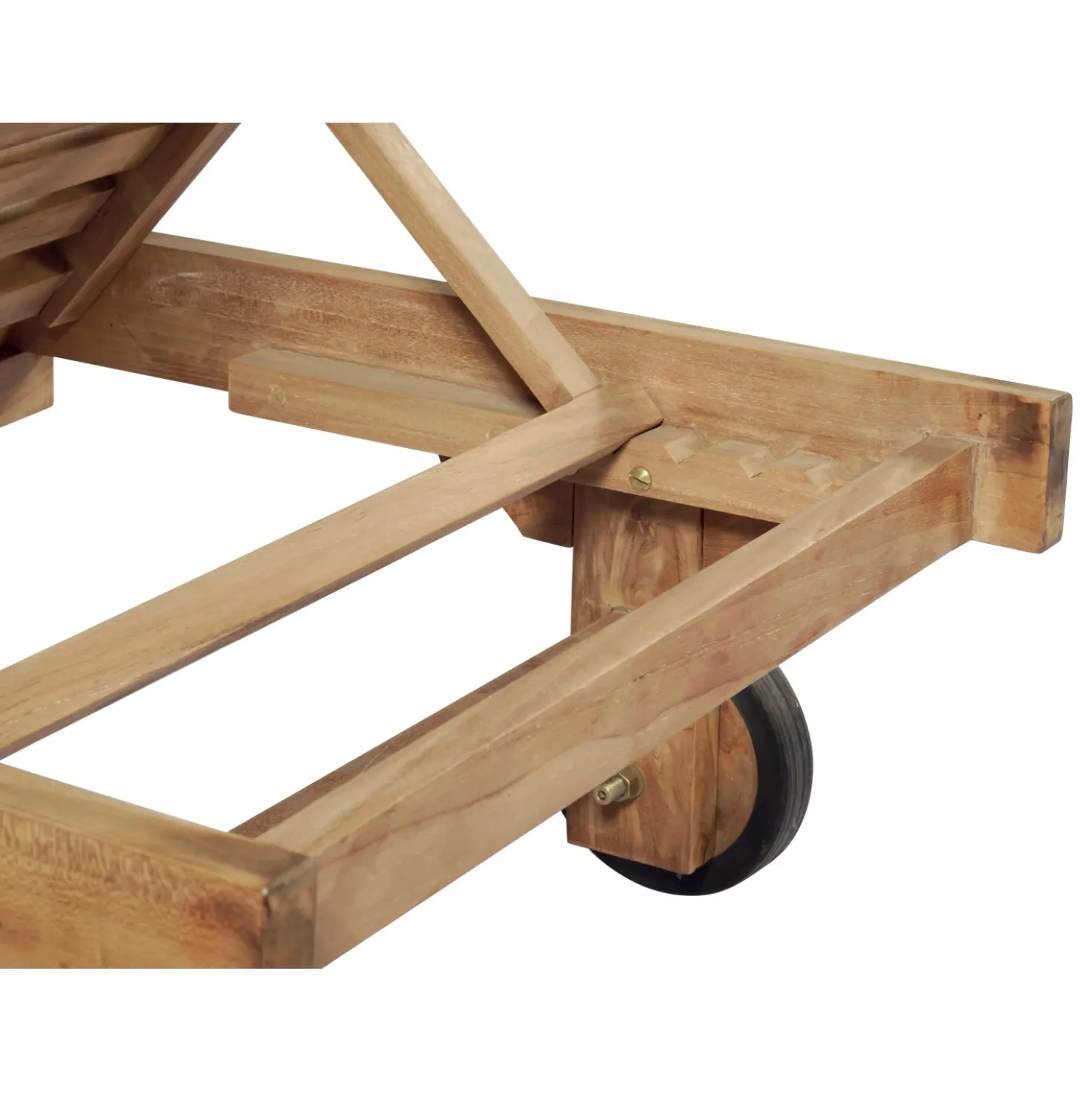 Lettino prendisole pieghevole in teak