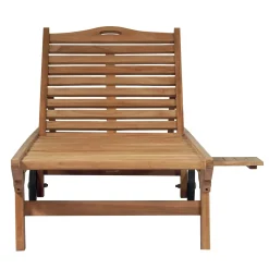Lettino prendisole pieghevole in teak