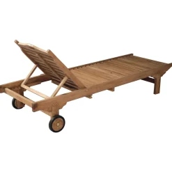 Lettino prendisole pieghevole in teak