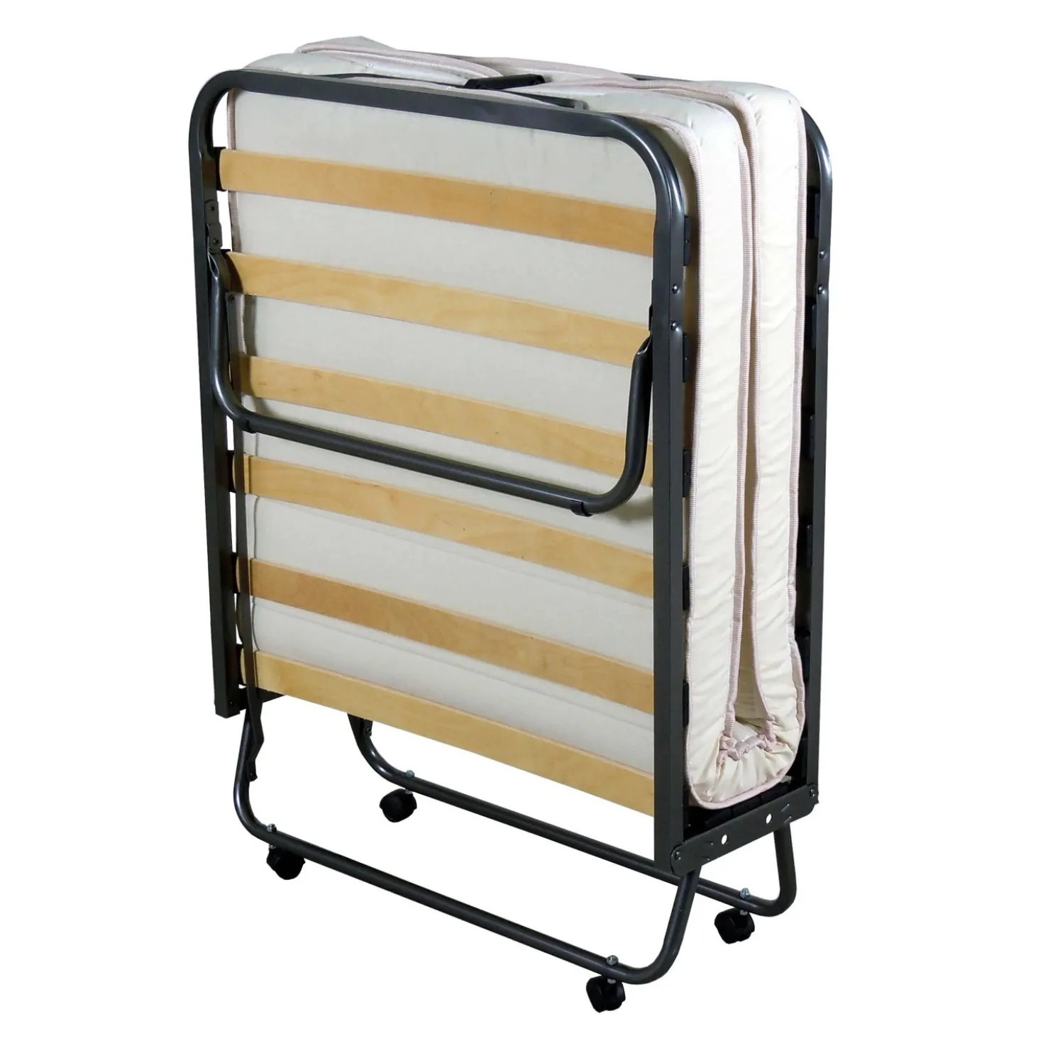 Letto pieghevole Reti Gritti con materasso trapuntato 80x200x10 cm