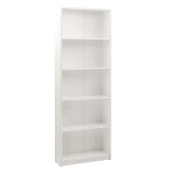 Libreria 5 ripiani in pannello truciolare Bianco 58x23x170 cm