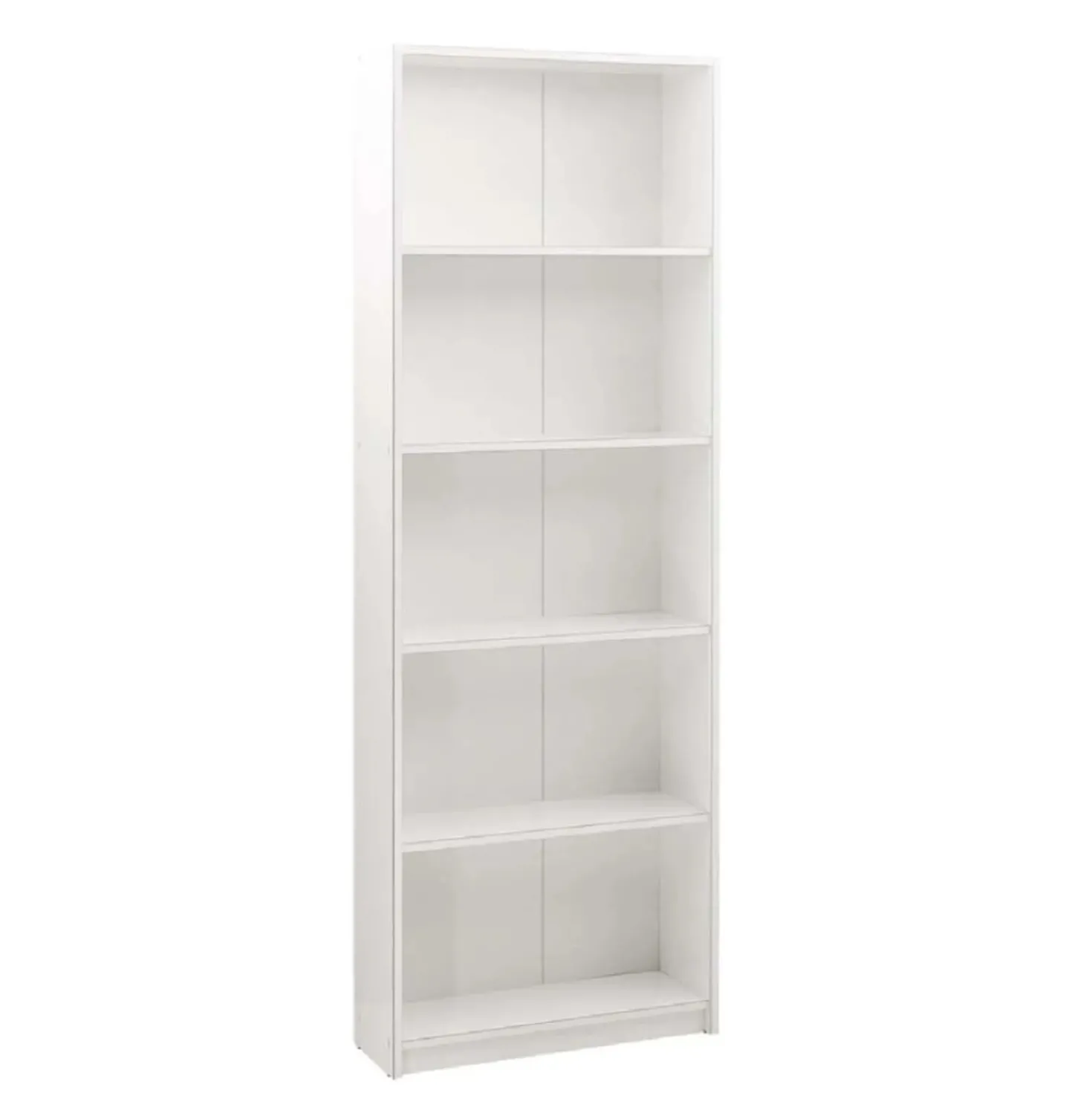 Libreria 5 ripiani in pannello truciolare Bianco 58x23x170 cm