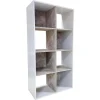 Libreria 8 vani in pannello truciolare Bianco-Cemento 60x30x120 cm