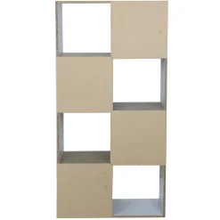Libreria 8 vani in pannello truciolare Bianco-Sonoma 60x30x120 cm