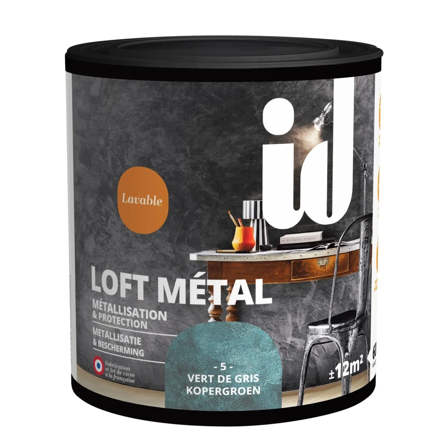 Loft Metal metallizzazione verde grigio