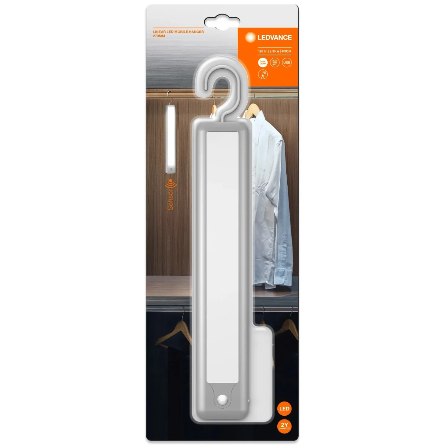 Luce LED da armadio Ledvance Linear Hanger USB 2,35 W 120 lm 4000 K