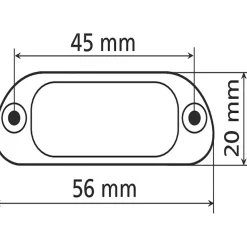 Luce targa bianca a 4 LED omologata