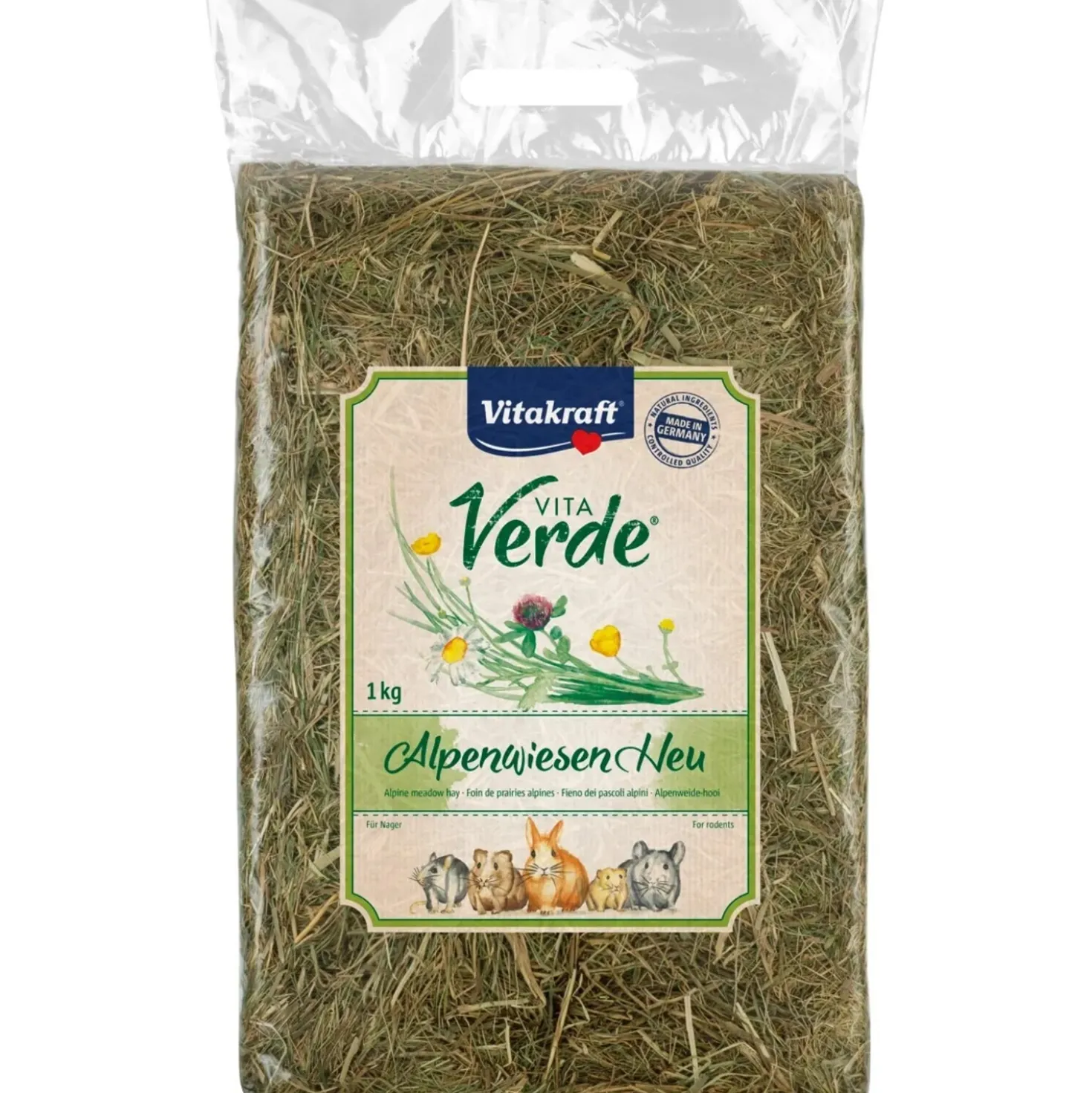 Mangime per conigli Vitakraft VitaVerde Fieno di Prato Alpino 1 kg