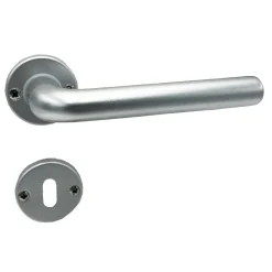 Maniglia con rosette modello simply argento