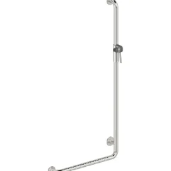 Maniglione bagno angolare destro Idrostile kit montaggio 670x1270 mm acciaio