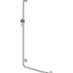 Maniglione bagno angolare sinistro Idrostile kit montaggio 670x1270 mm acciaio