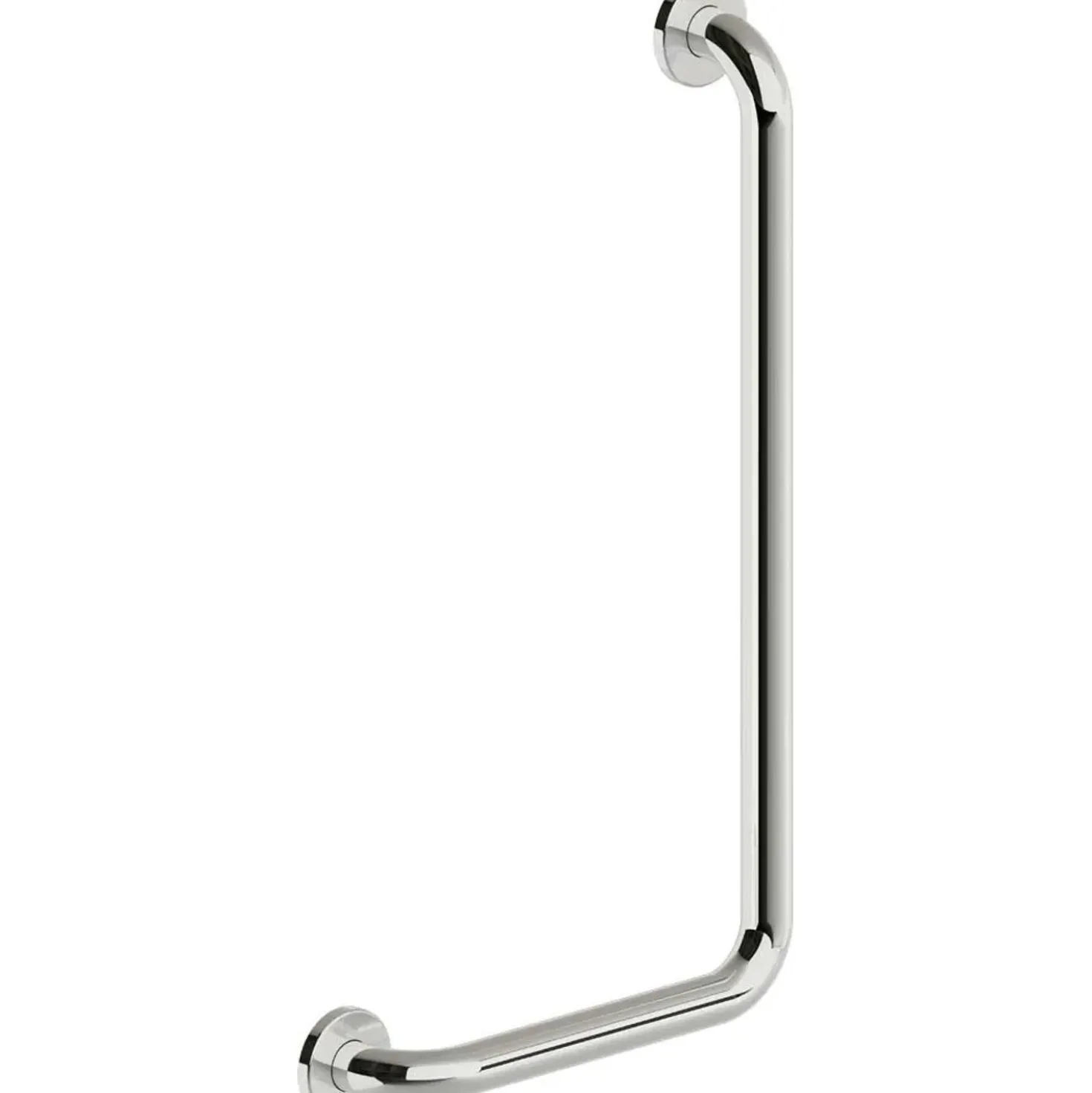 Maniglione bagno angolare destro Idrostile kit montaggio 371x671 mm acciaio