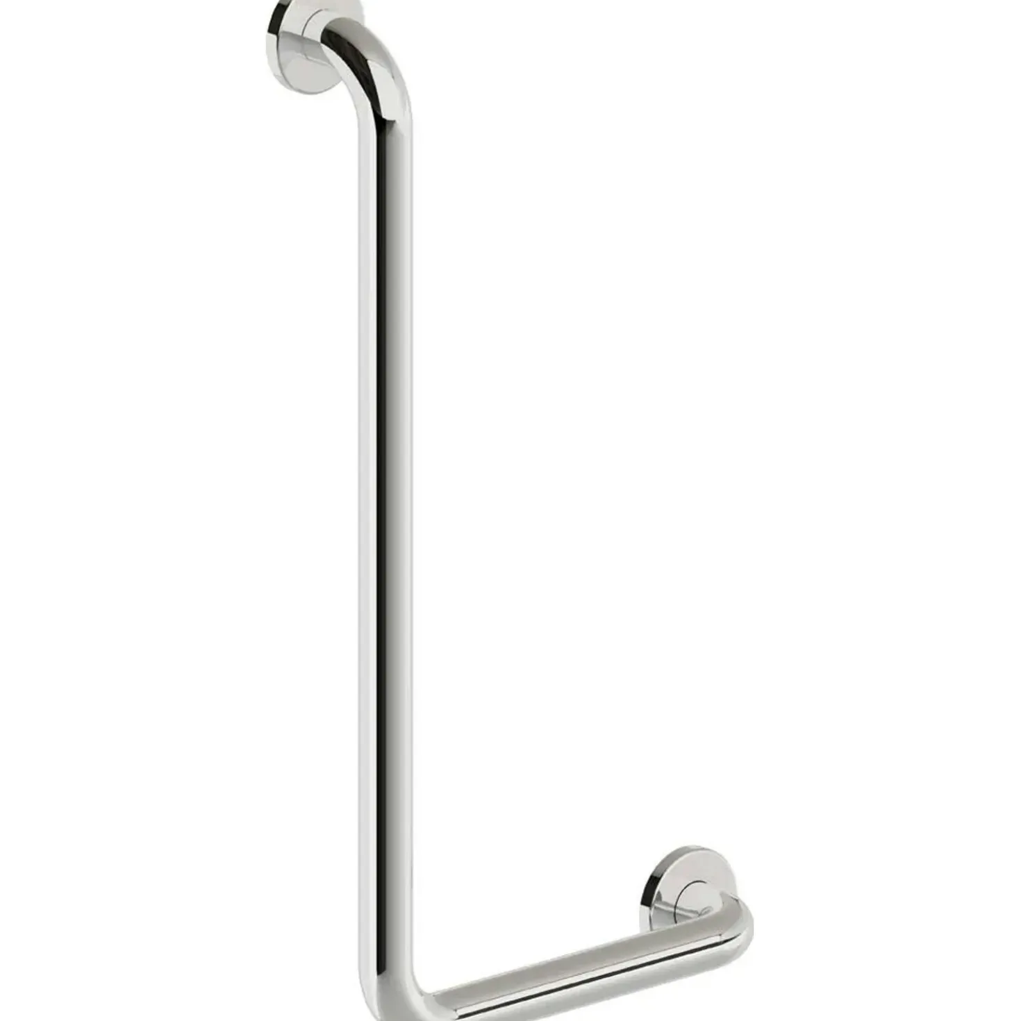 Maniglione bagno angolare sinistro Idrostile kit montaggio 371x671 mm acciaio