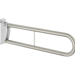 Maniglione bagno pieghevole multifunzione Idrostile 76 cm acciaio lucido